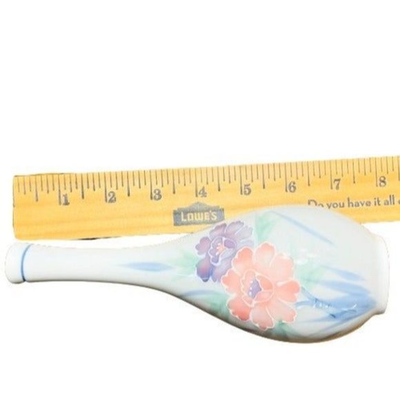 FTDA Vintage 1984‎ Japanese Floral 8" Porcelain White Flower Vase-Like New - Picture 7 of 7